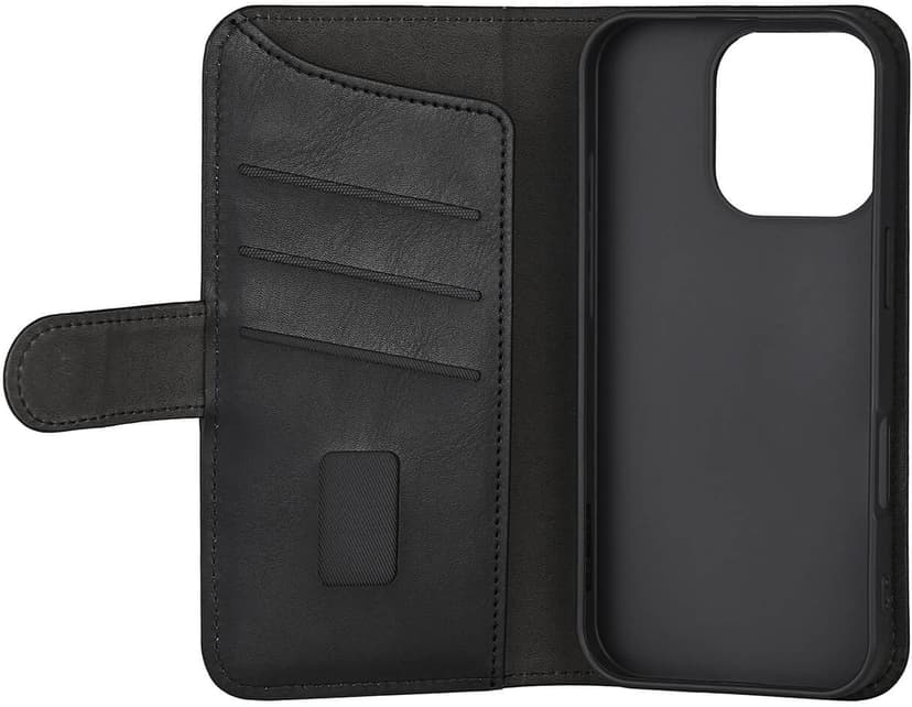 Gear Plånboksfodral Med Magnetlås iPhone 16 Pro Svart