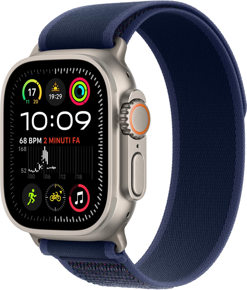 Apple Watch Ultra 2 GPS + Cellular 49mm Natural Titanium Case with Blue Trail Loop - M/L Titan