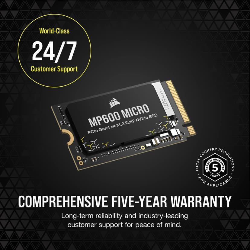 Corsair MP600 MICRO 1 TB M.2 PCI Express 4.0 NVMe 3D TLC M.2 PCIe 4.0