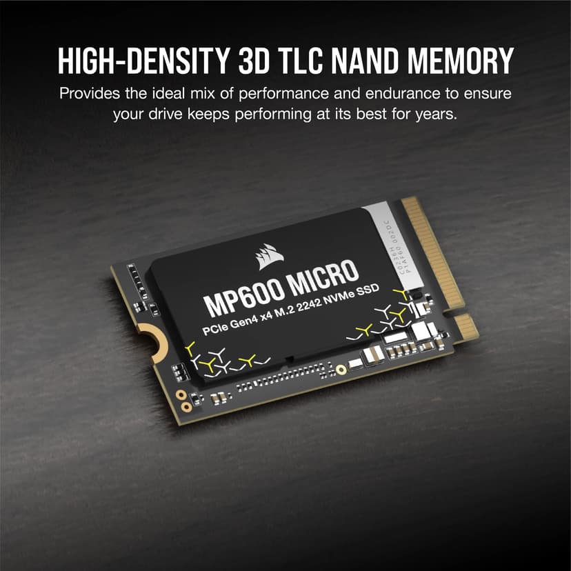 Corsair MP600 MICRO 1 TB M.2 PCI Express 4.0 NVMe 3D TLC M.2 PCIe 4.0