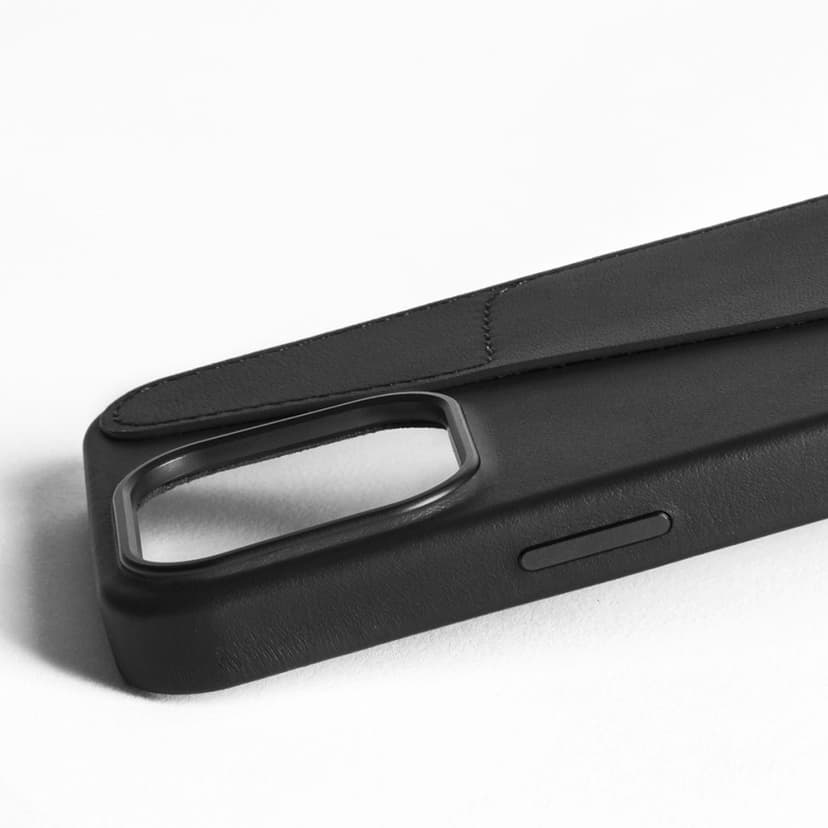 Mujjo Plånboksfodral i läder iPhone 16 Pro Svart
