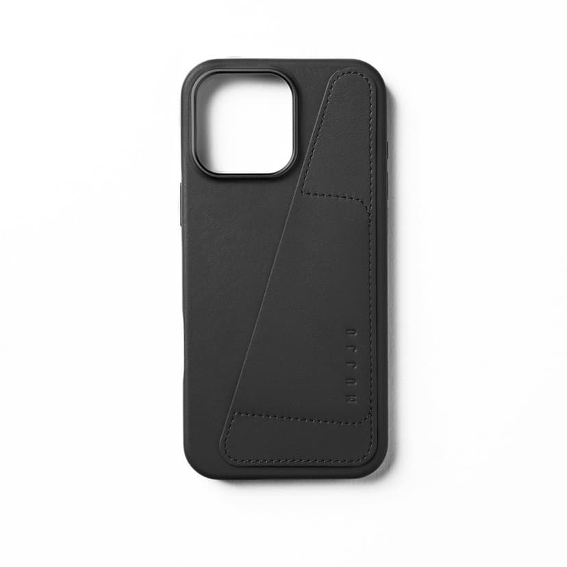 Mujjo Nahka lompakko tapauksessa iPhone 16 Pro Musta