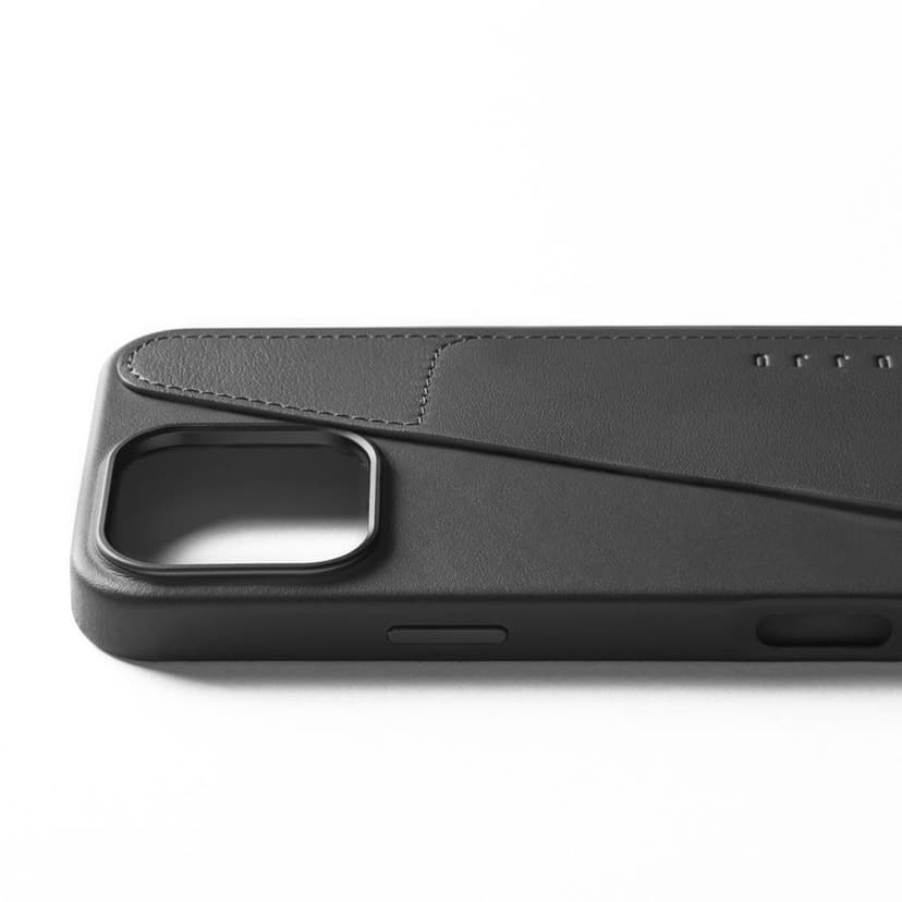 Mujjo Plånboksfodral i läder iPhone 16 Pro Svart