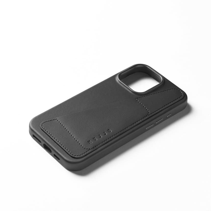 Mujjo Lommebokveske i skinn iPhone 16 Pro Svart