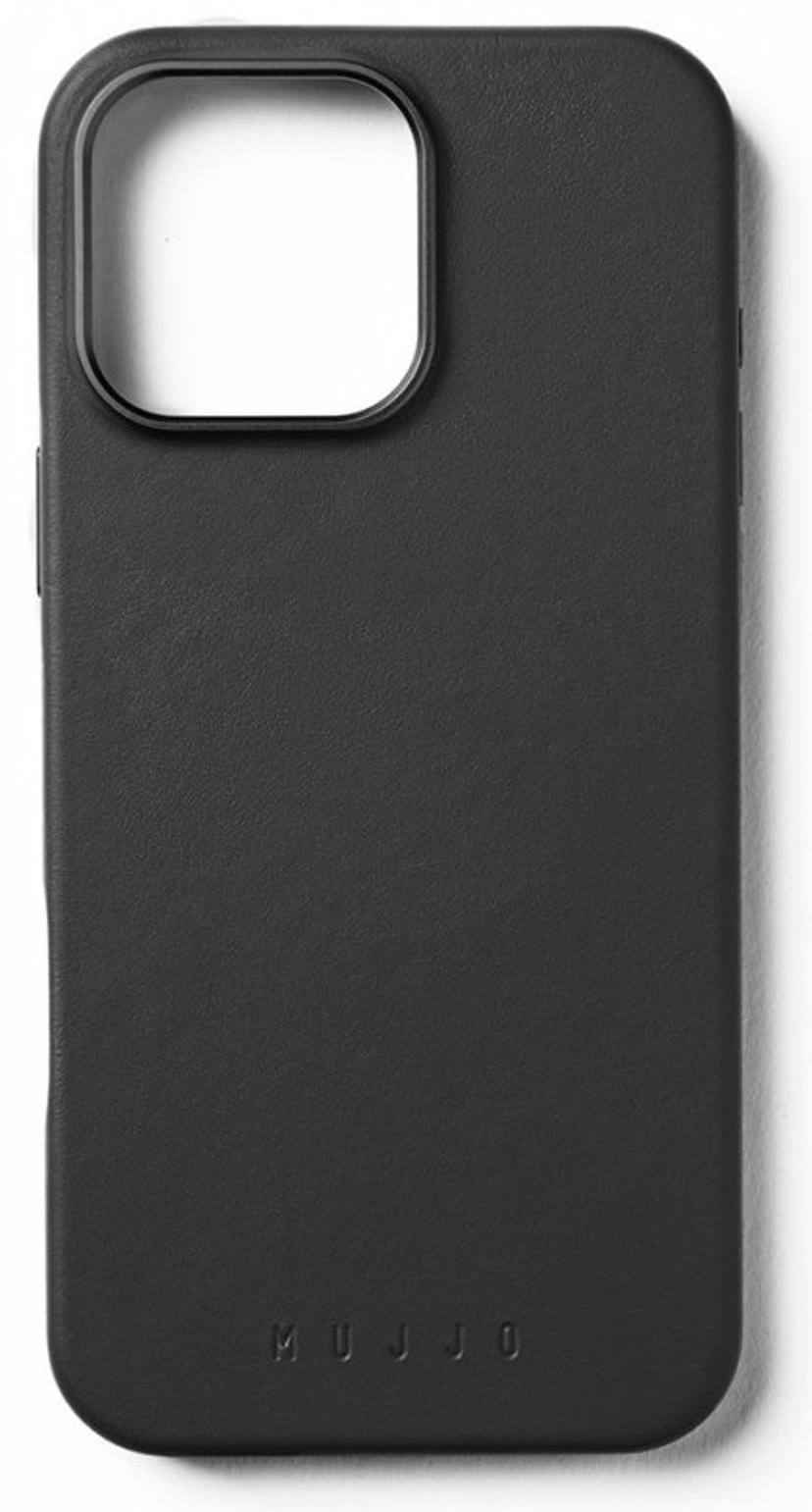 Mujjo Baksideskydd i läder iPhone 16 Pro Svart