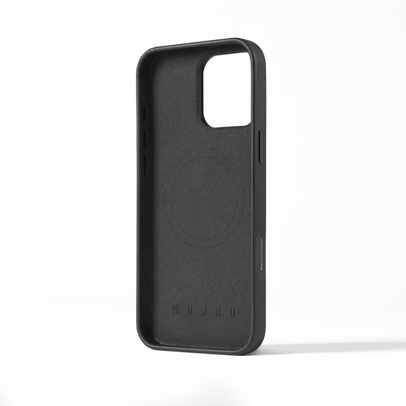 Mujjo Baksideskydd i läder iPhone 16 Pro Svart