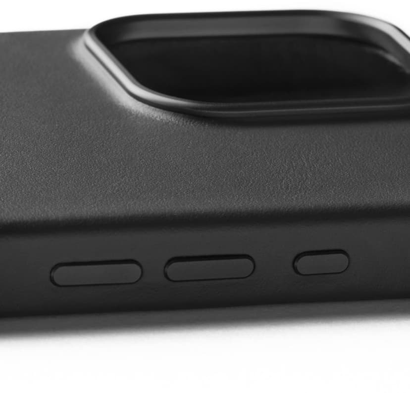 Mujjo Baksideskydd i läder iPhone 16 Pro Svart
