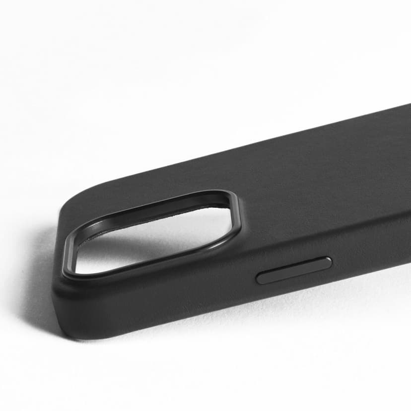 Mujjo Baksideskydd i läder iPhone 16 Pro Svart