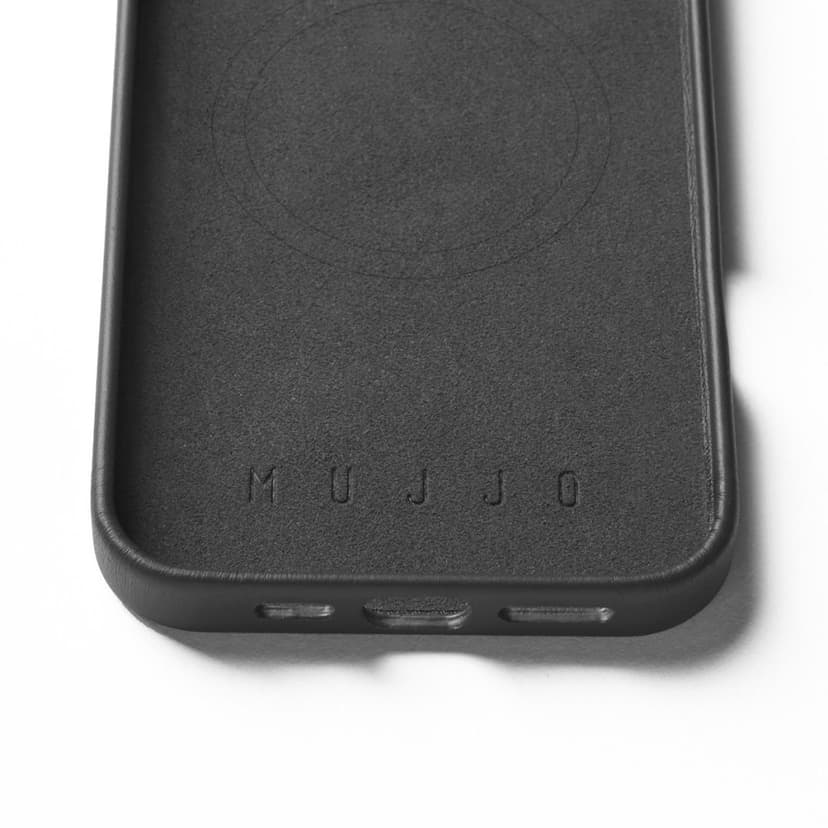 Mujjo Nahkainen takakansi iPhone 16 Pro Max Musta