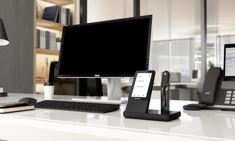 Yealink WH66 Mono UC Headset Trådlös Huvudband Kontor/callcenter USB Type-A Bluetooth Laddningsställ Svart USB Type-A Svart