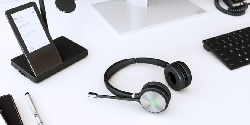 Yealink WH66 Mono UC Headset Trådlös Huvudband Kontor/callcenter USB Type-A Bluetooth Laddningsställ Svart USB Type-A Svart