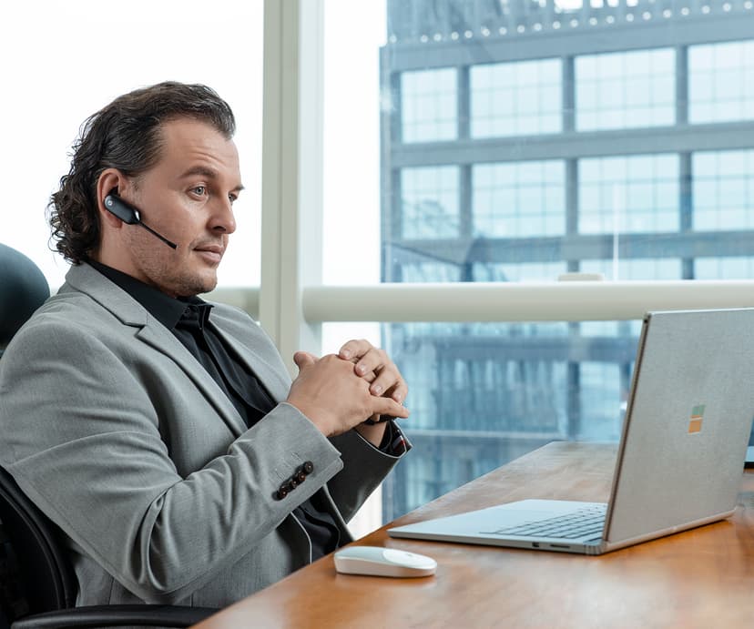 Yealink WH66 Mono UC Headset Trådlös Huvudband Kontor/callcenter USB Type-A Bluetooth Laddningsställ Svart USB Type-A Svart