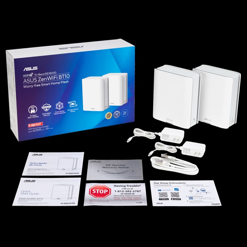 ASUS ZenWiFi BT10 2-pack White - (Kuppvare klasse 2)