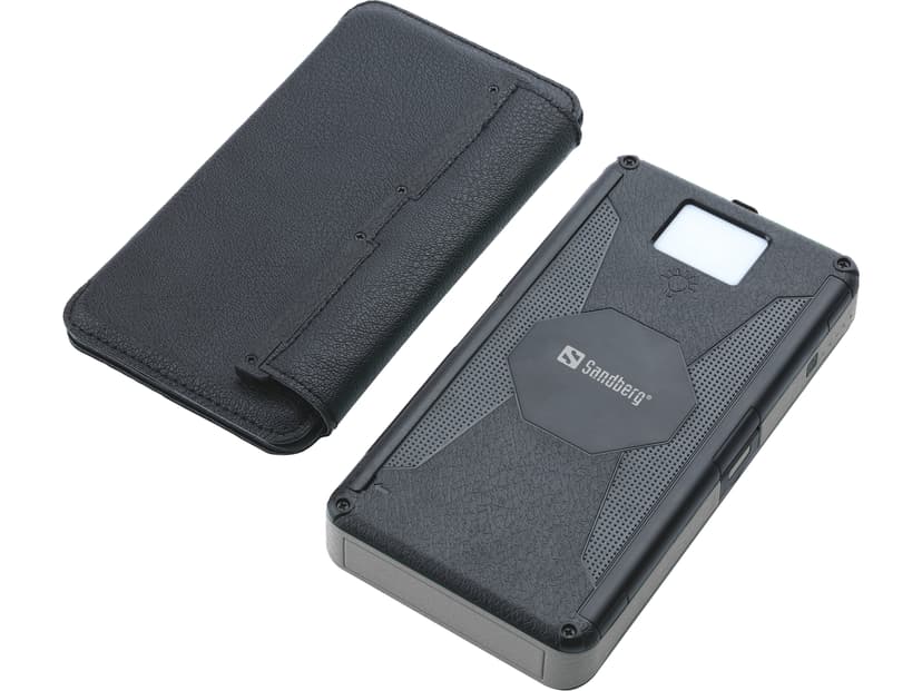 Sandberg Nødlader Solcelle 6-paneler 20 000 mAh 20000, 74mAh Sort