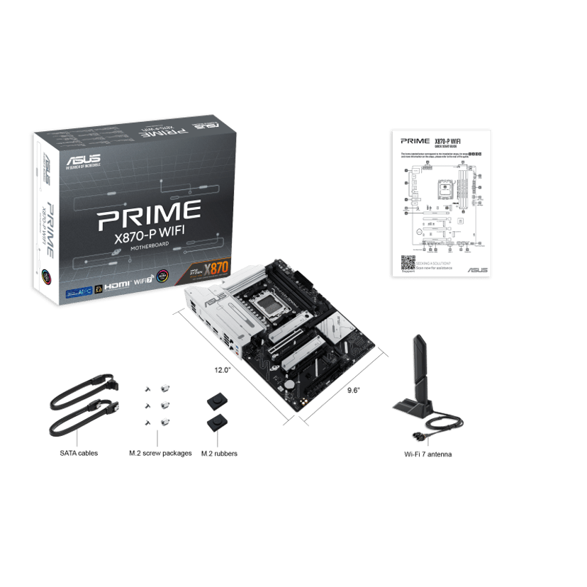 ASUS Prime X870-P WIFI Socket AM5 ATX Moderkort
