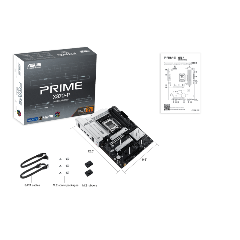 ASUS PRIME X870-P AMD X870 AM5 ATX Emolevyt
