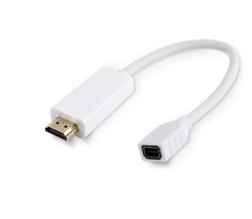 Microconnect HDMMDP videokabelkobling 0,1 m HDMI Type A (Standard) Mini DisplayPort Hvit 0.1m HDMI Mini DisplayPort Hvit