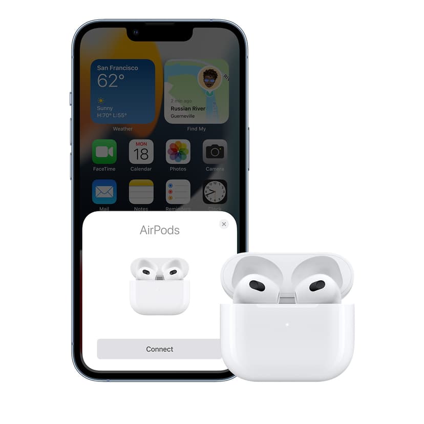 AirPods 3rd generation 第3世代 Apple AirPods (3e generatie) met Lightning-oplaadcase Stereo Wit