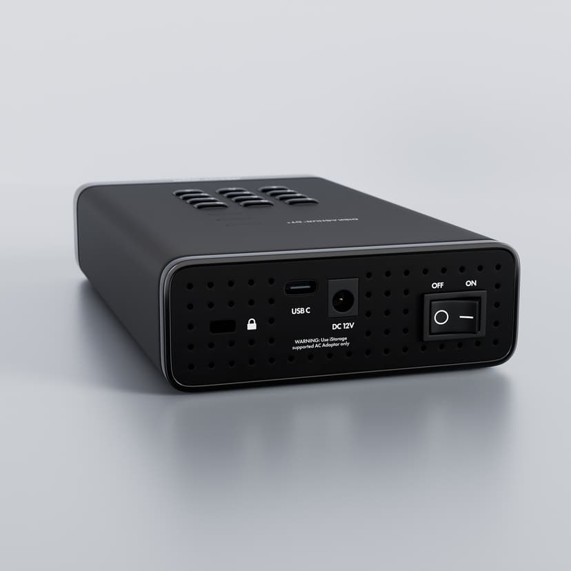 Istorage diskAshur DT3 HDD 256-bit FIPS 140-3 Level 3 12TB Svart