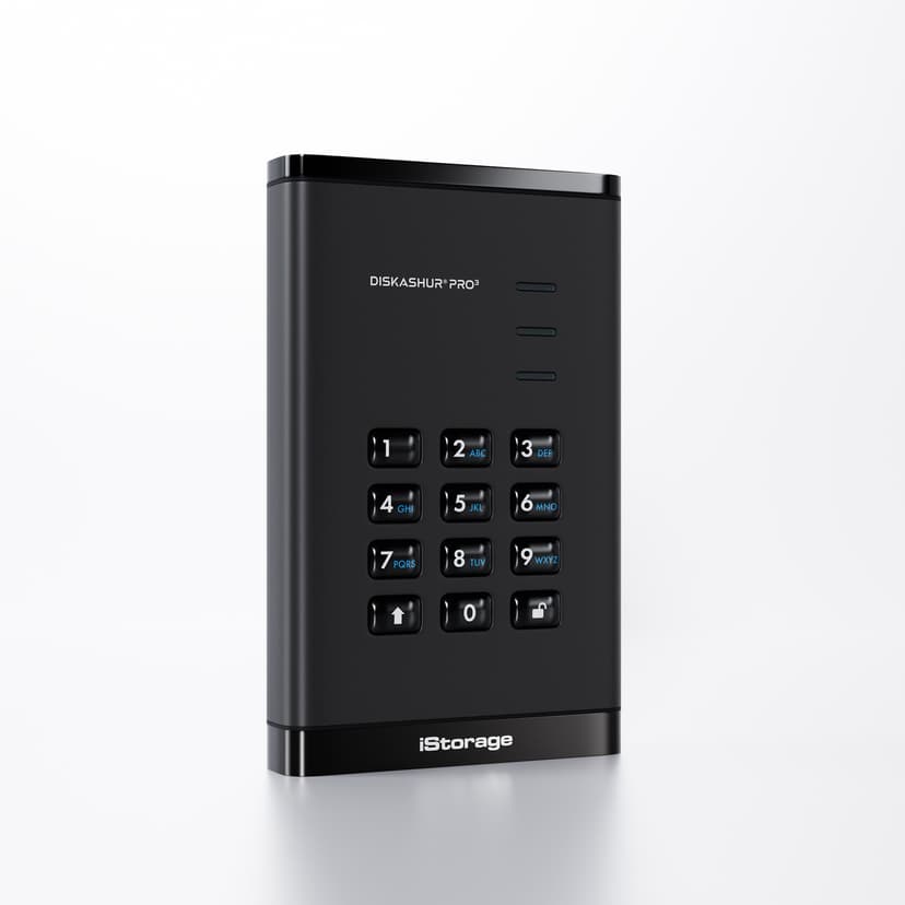 Istorage diskAshur PRO3 HDD 256-bit FIPS 140-3 Level 3 500GB Svart