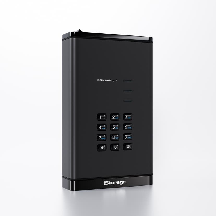 Istorage diskAshur DT3 HDD 256-bit FIPS 140-3 Level 3 8TB Svart