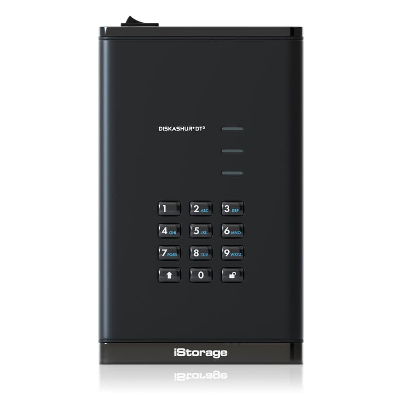 Istorage diskAshur DT3 HDD 256-bit FIPS 140-3 Level 3 18TB Svart