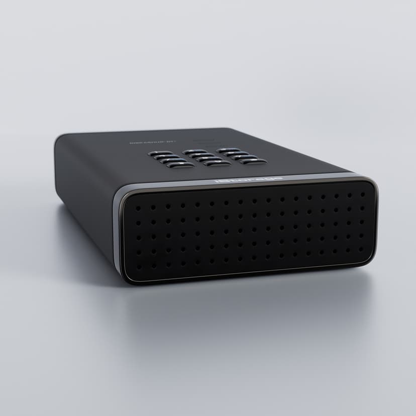 Istorage diskAshur DT3 HDD 256-bit FIPS 140-3 Level 3 14TB Svart