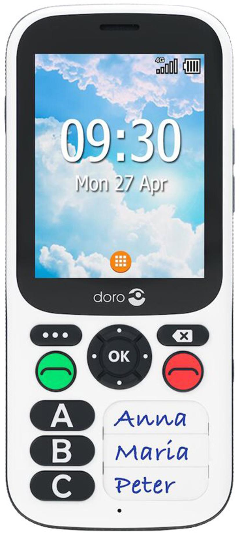 Doro 780X Musta, Valkoinen