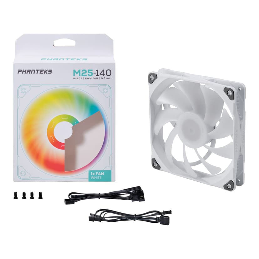 Phanteks M25 140MM PWM DRGB 3-P Fläkt Vit