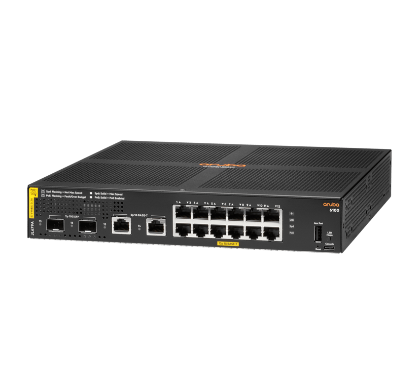 HPE CX6100 12G 2SFP PoE 139W Switch