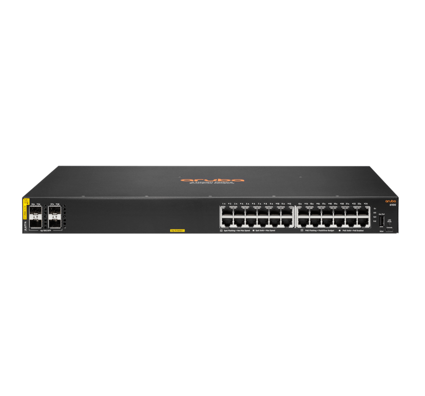 Aruba CX6100 24G 4SFP PoE 370W Switch