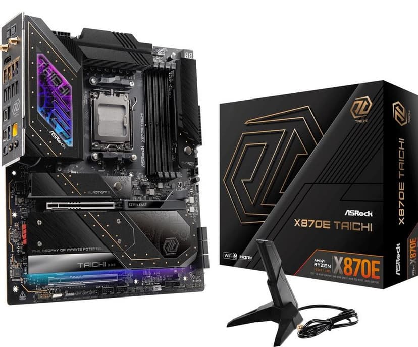 未使用 AMD ASRock X870E TAICHI SOCKET AM5 ASRock X870E TAICHI AM5 E-ATX Moederbord (90-MXBP90-A0UAYZ)