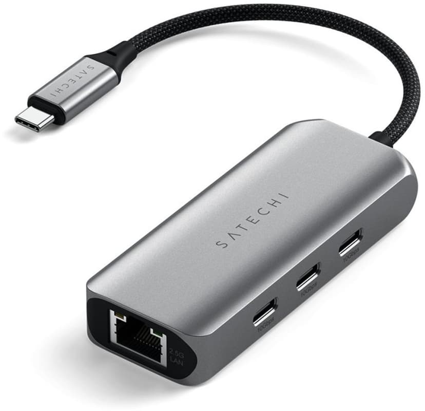 Satechi 4-in-1 USB-C Hub med 2.5 Gigabit Ethernet USB Type-C