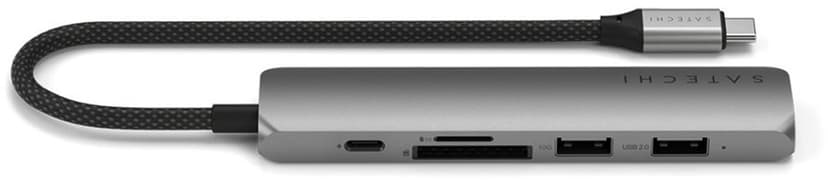 Satechi 7-in-1 USB-C-moniporttisovitin Ethernetillä USB-C
