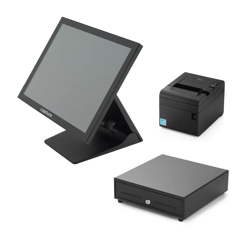 Capture Stingray 15" POS-System J6412 8/256GB Win10 IoT + Kvitteringsskriver + Kasseskuff