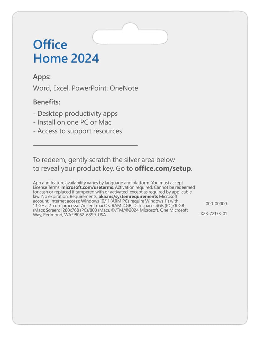 Microsoft Office Home 2024 Medialess (NOR)