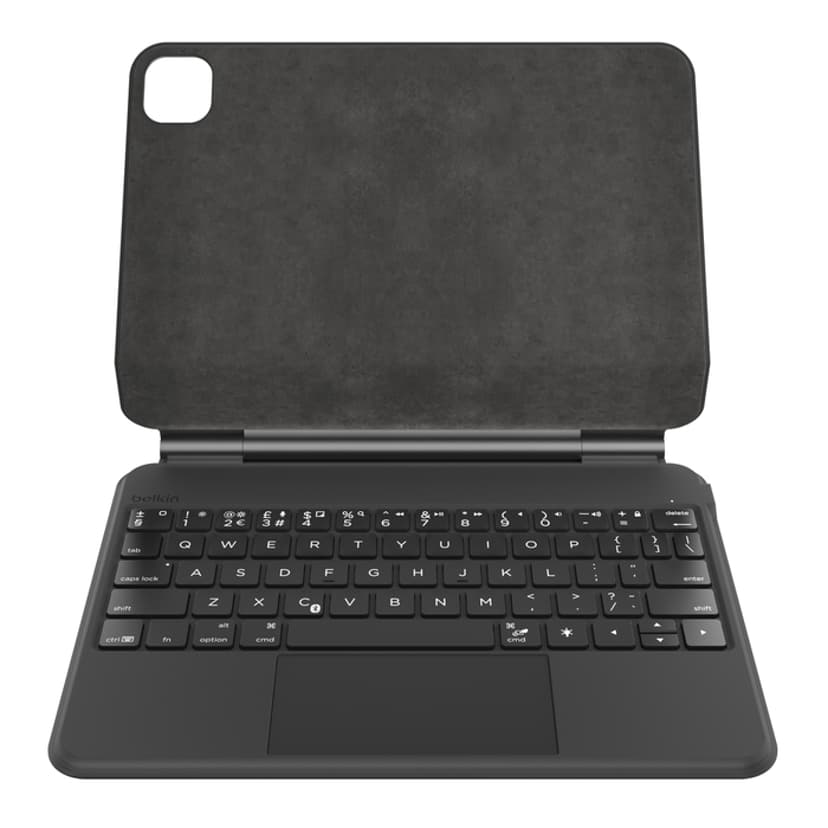 Belkin Pro hoes met toetsenbord en magnetische standaard voor iPad Air 10,9" en iPad Pro 11" iPad Air 10.9" 4th gen, iPad Air 10.9" 5th gen, iPad Air 11" (2024), iPad Pro 11" 3rd gen, iPad Pro 11" 4th gen Zwart