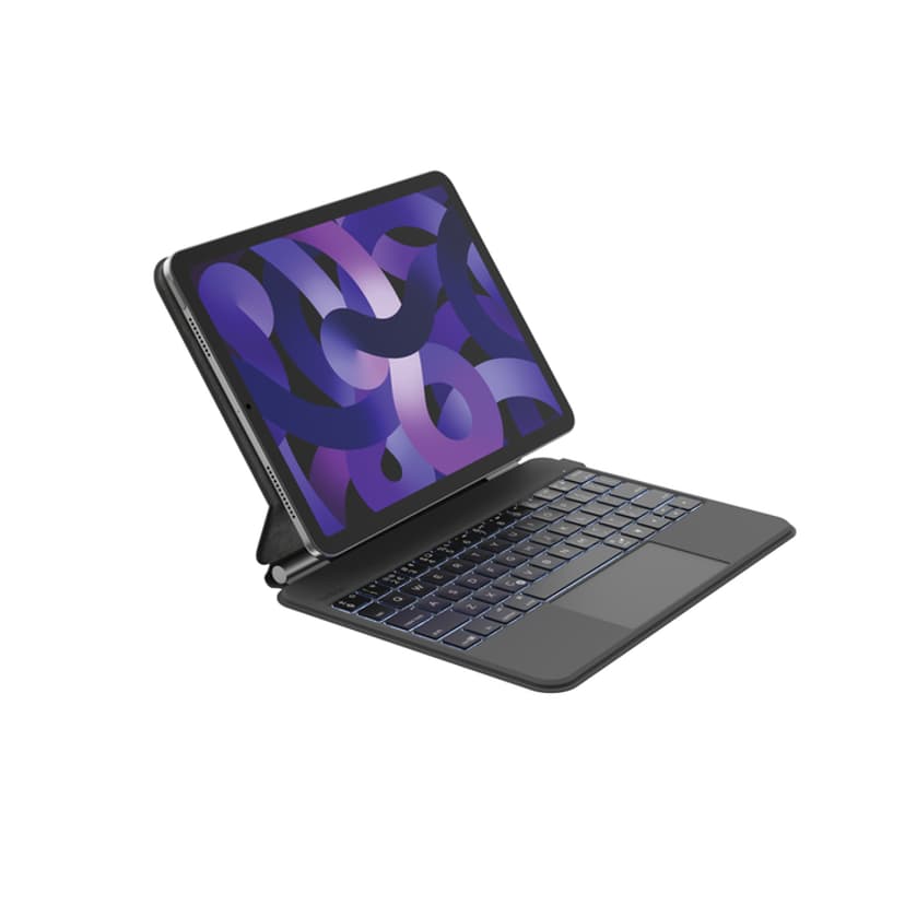Belkin Pro hoes met toetsenbord en magnetische standaard voor iPad Air 10,9" en iPad Pro 11" iPad Air 10.9" 4th gen, iPad Air 10.9" 5th gen, iPad Air 11" (2024), iPad Pro 11" 3rd gen, iPad Pro 11" 4th gen Zwart