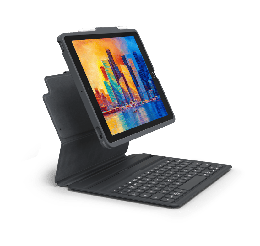 Zagg Keyboard Pro Keys iPad 10.2" 7th gen, iPad 10.2" 8th gen, iPad 10.2" 9th gen Brits Engels Grijs, Zwart