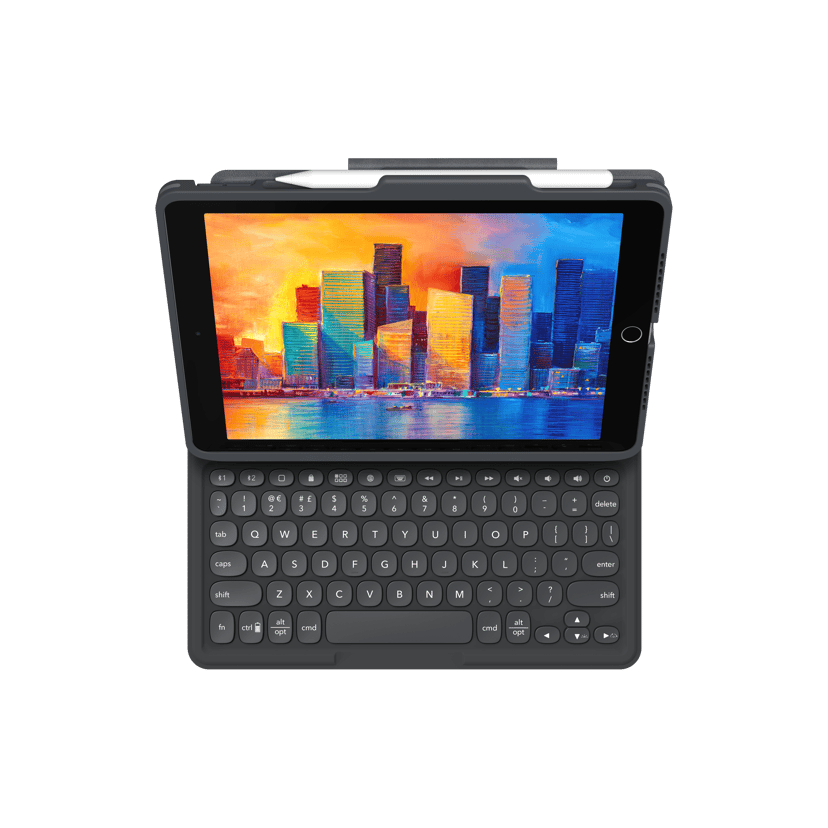 Zagg Keyboard Pro Keys iPad 10.2" 7th gen, iPad 10.2" 8th gen, iPad 10.2" 9th gen Brits Engels Grijs, Zwart