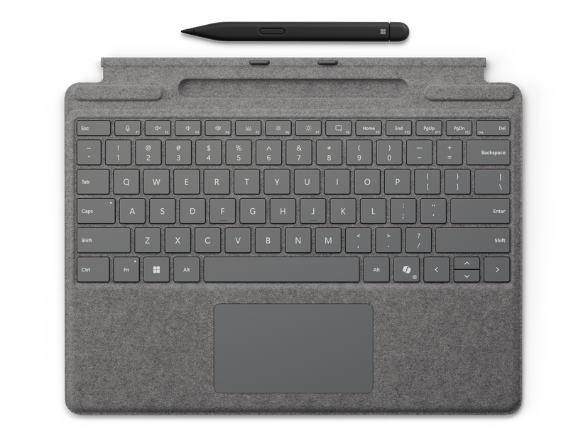 Microsoft Surface Pro 10/11 Type Cover + Slim Pen 2 Engels Platina