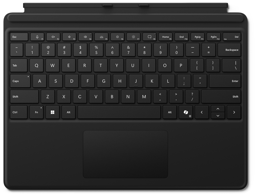 Microsoft Type Cover Microsoft Surface Pro 10, Microsoft Surface Pro 8, Microsoft Surface Pro 9, Microsoft Surface Pro X Zwart