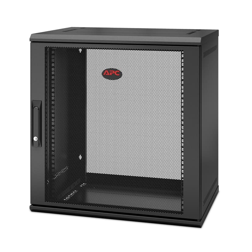 APC NetShelter WX AR112SH4 - 12U, 19 tum patchskåp, väggmonterat, förmonterat, 400 mm djup