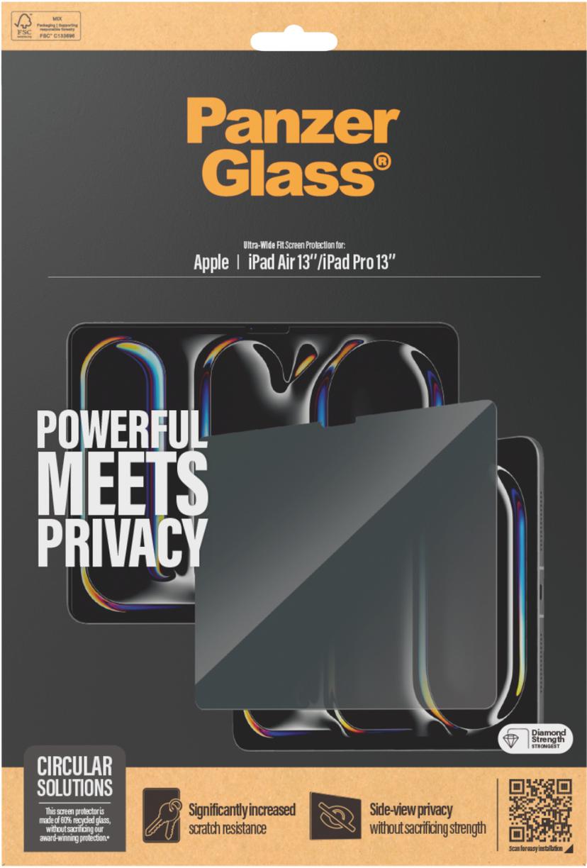 Panzerglass Ultra-Wide Fit Privacy skärmskydd iPad Air 13" (M2), iPad Air 13" (M3), iPad Air 13" (M4), iPad Pro 13" (M4), iPad Pro 13" (M5)