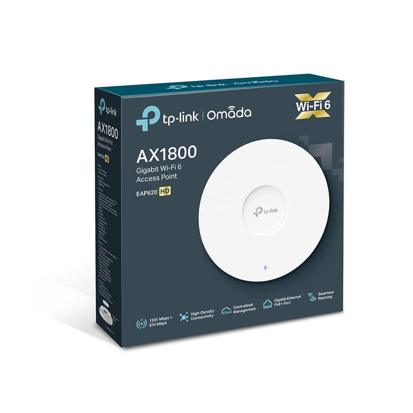 TP-Link Omada EAP620 HD access-punkter för trådlösa nätverk 1201 Mbit/s Vit Strömförsörjning via Ethernet (PoE) stöd
