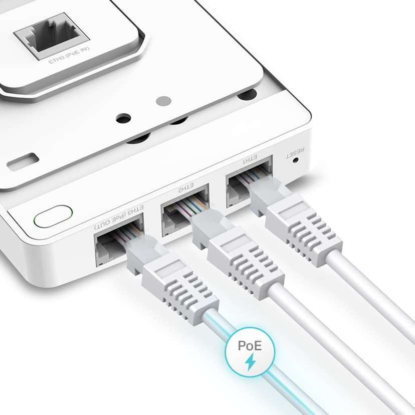 TP-Link Omada EAP235-Wall 1167 Mbit/s Vit Strömförsörjning via Ethernet (PoE) stöd