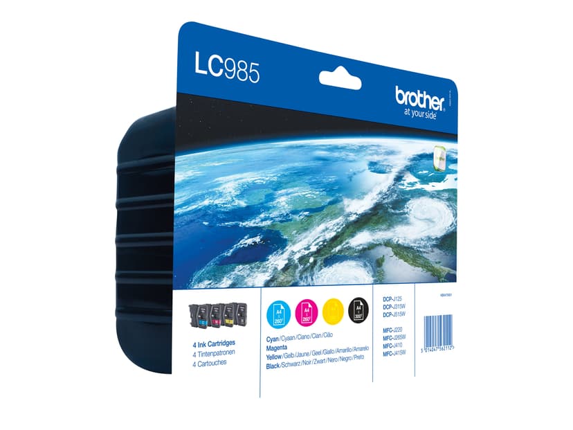 Brother Blekk Kit LC985 (B,C,M,Y) - DCP-J125