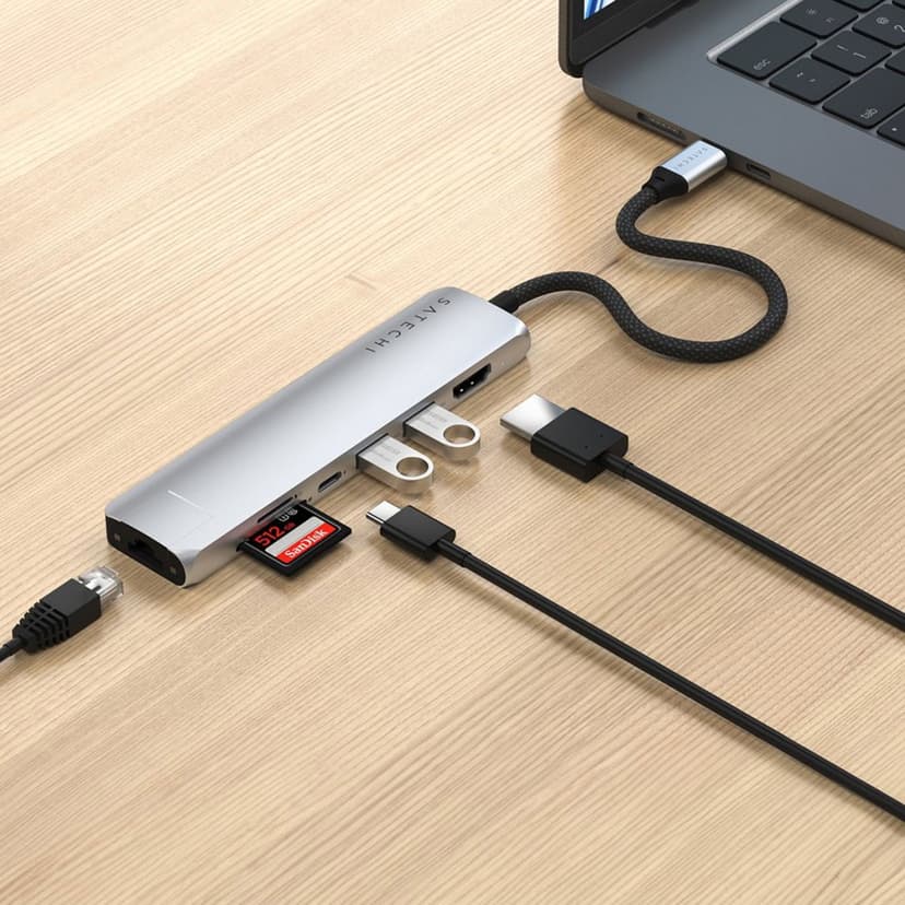 Satechi 7-in-1 USB-C Multiport Adapter met Ethernet USB-C