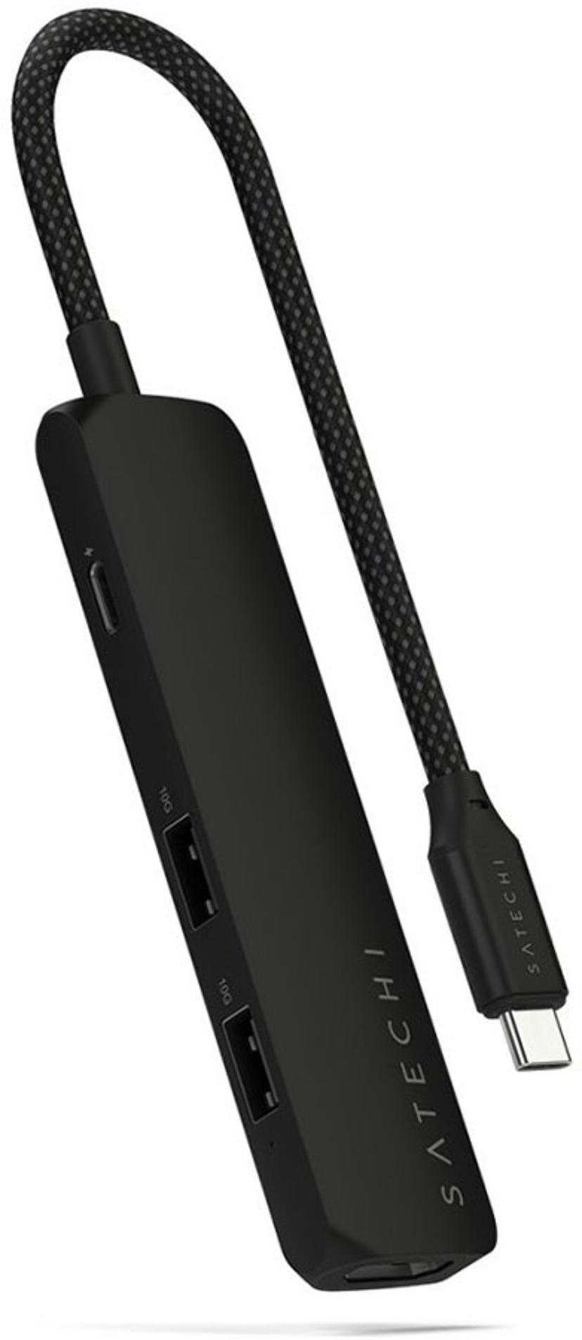 Satechi 4-i-1 USB-portadapter for USB-C Slim Multiport