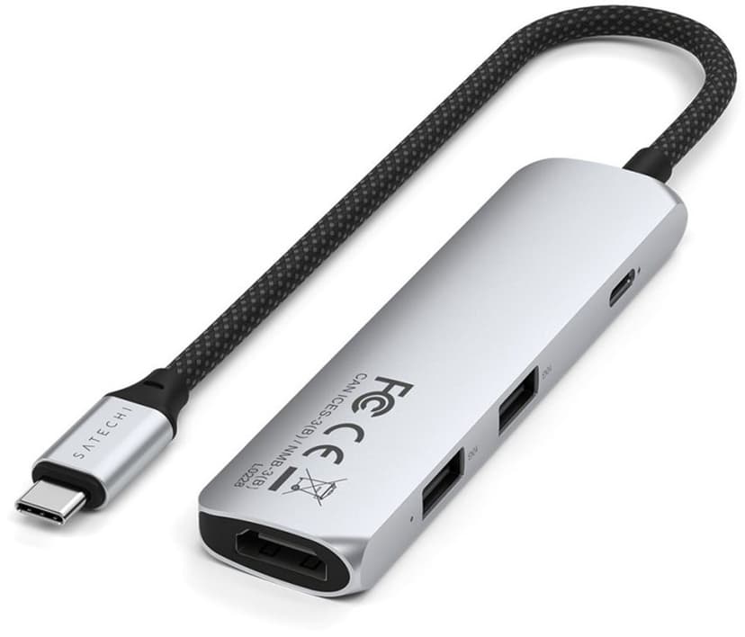 Satechi 4-i-1 USB-portadapter for USB-C Slim Multiport